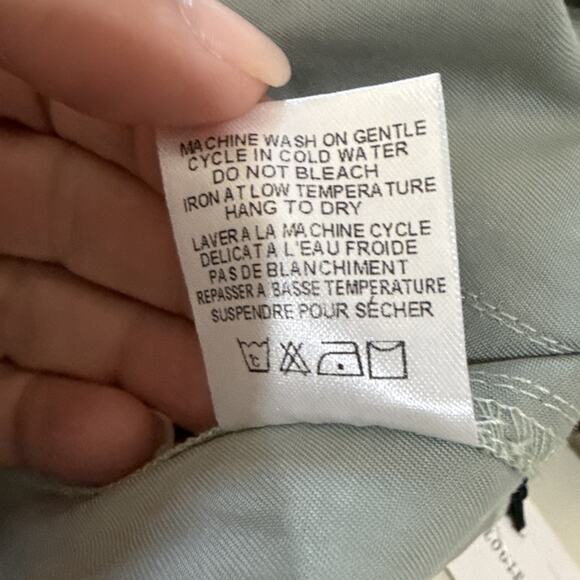 Anthropologie Greylin Jogger Pants Mint Green Pastel Paper Bag Size Medium New - Picture 12 of 13
